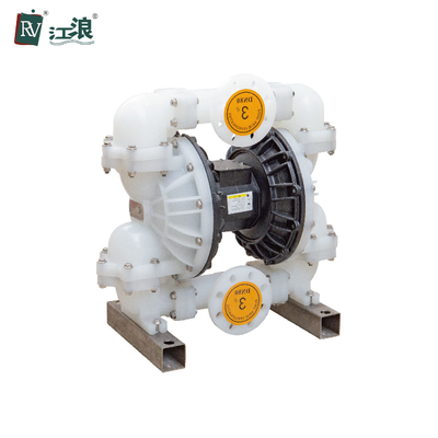 3" রাসায়নিক ডায়াফ্রাম পাম্প বায়ু খরচ 90L/S পিপি ফ্ল্যাঞ্জ সংযোগ