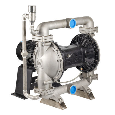 Stainless Steel Pneumatic Air-Operated Double Diaphragm Pump with 1-1/2 In Discharge for Industrial Applications
