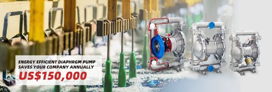 বর্জ্য জল শোধনাগার এবং সেচের জন্য বায়ুচালিত প্লাস্টিক ডায়াফ্রাম পাম্প 120psi