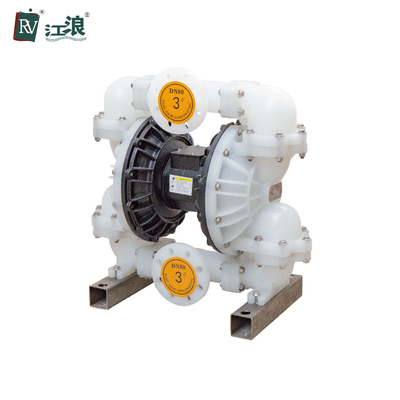 3" রাসায়নিক ডায়াফ্রাম পাম্প বায়ু খরচ 90L/S পিপি ফ্ল্যাঞ্জ সংযোগ