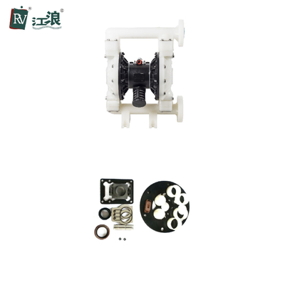 PVDF Kynoar এয়ার চালিত ডায়াফ্রাম পাম্প 1.5 ইঞ্চি 40mm 120 Psi কেমিক্যাল প্ল্যান্ট