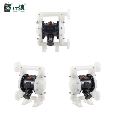 নাইট্রিল ইলাস্টোমার PTFE বল ভালভ 151lpm সহ ব্লিচের জন্য 1" এয়ার ডায়াফ্রাম পাম্প